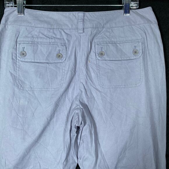 Ann Taylor Womens Pants Purple Tall Khakis Straight Leg Stretch 10L - Picture 10 of 12